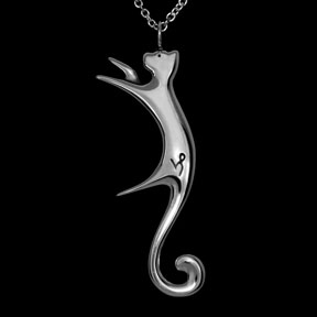 Capricorn Cat Zodiac Necklace ©