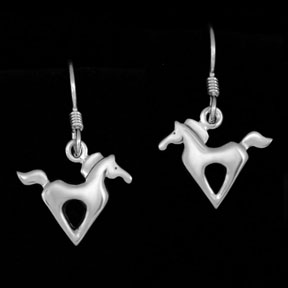 Capricorn Silver Pony Earrings ©