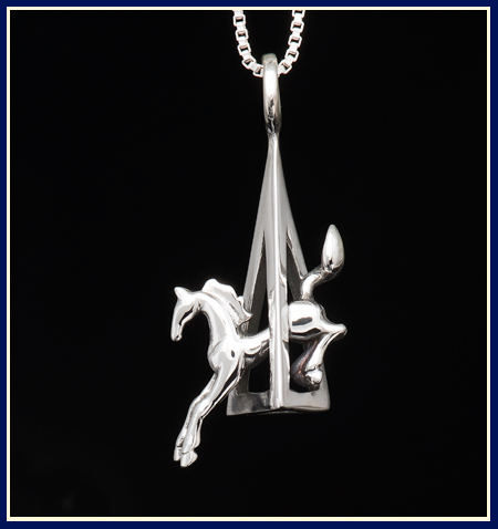 Eventing Horse Jumping Corner Necklace