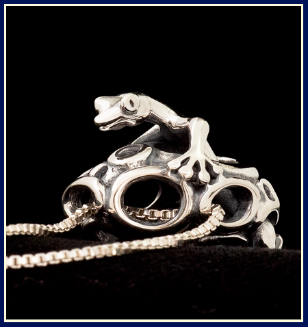 Lizard in Filigree Bead Necklace, Anomaly  1