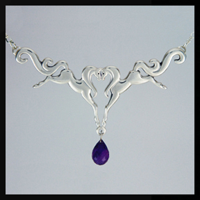 Sterling Silver Horse with Amethyst