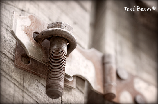 Macro Photography Bolt on Rustic Barn Jeni Benos