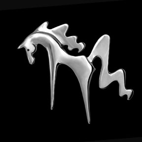 Bucking Horse, Sterling Silver