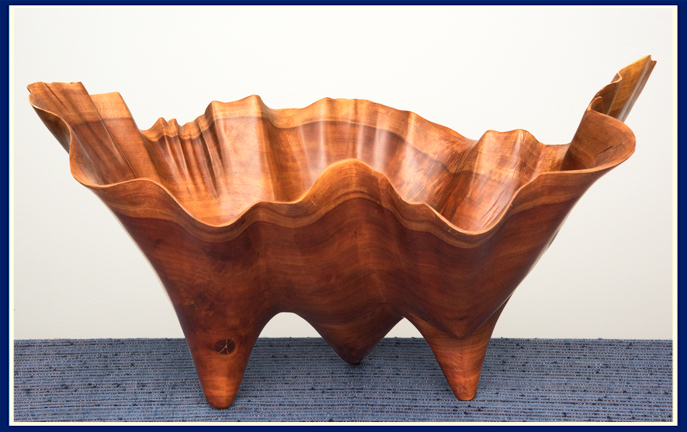 Bruce Fransen woodworking Triped bowl with three legs