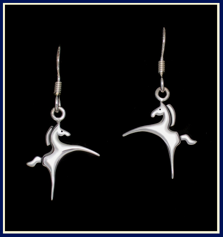 Virgo Silver Foal Earrings 