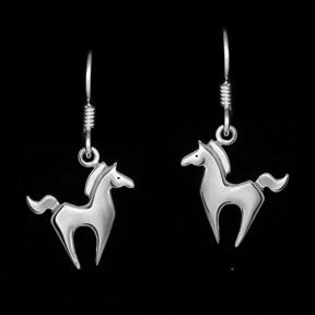 Silver Horse Earrings