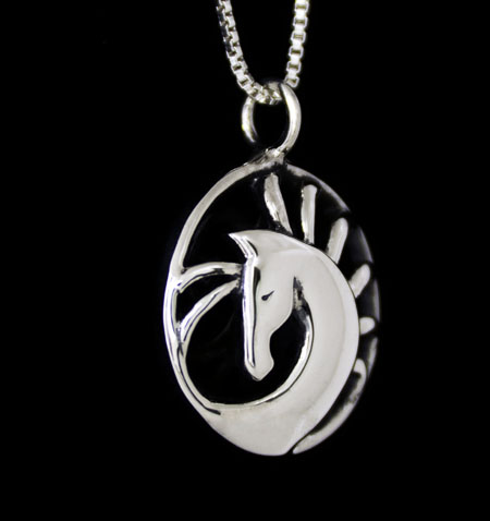 Morgance , Silver Horse Pendant 2