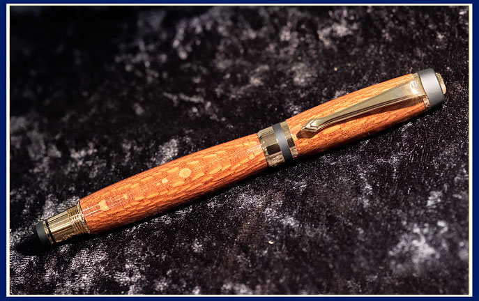 Fountain Pen by Phil Benos Turned in Leopard Wood
