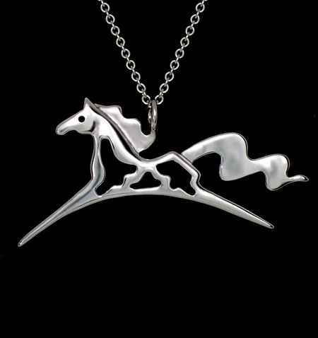 Wind , Paint Horse Pendant 