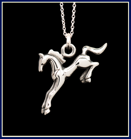 jumping horse necklace by Jeni Benos