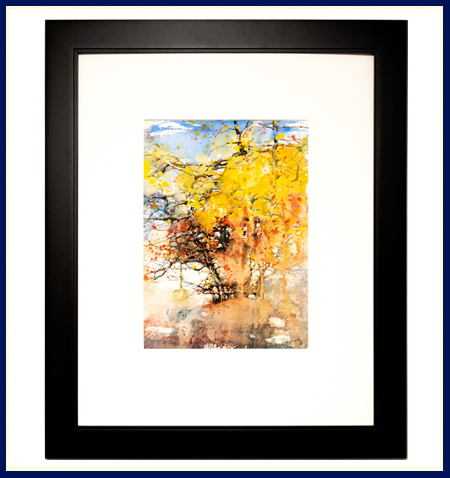 A pair of original watercolor paintings by ZL Feng framed