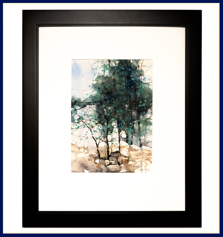 Summer Seasonal Painting Original Watercolor by Artist ZL Feng
