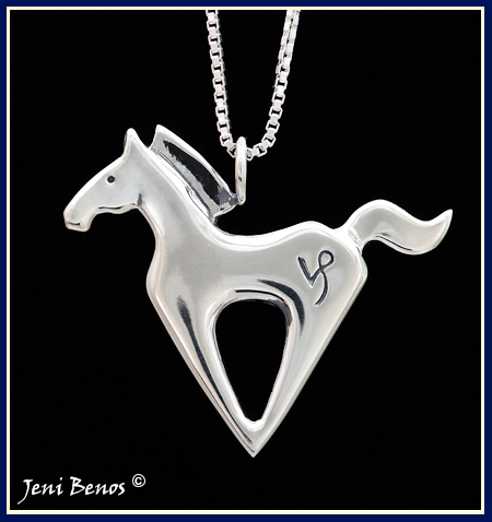Zodiac Pony Necklace, Capricorn 